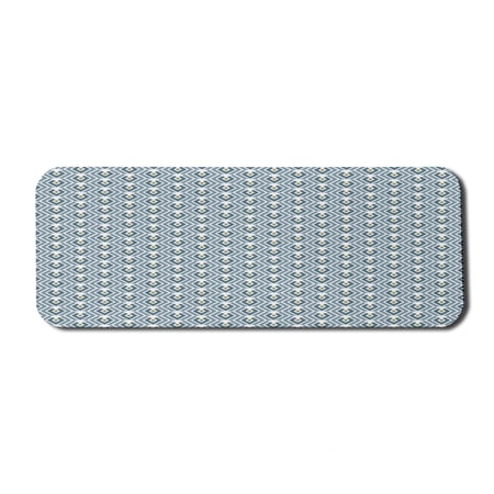 Abstract Computer Mouse Pad  Contemporary Geometric Pattern with Rhombuses  Rectangle Non-Slip Rubber Mousepad Large  31  x 12  Gaming Size  Blue Grey Multicolor  by Ambesonne