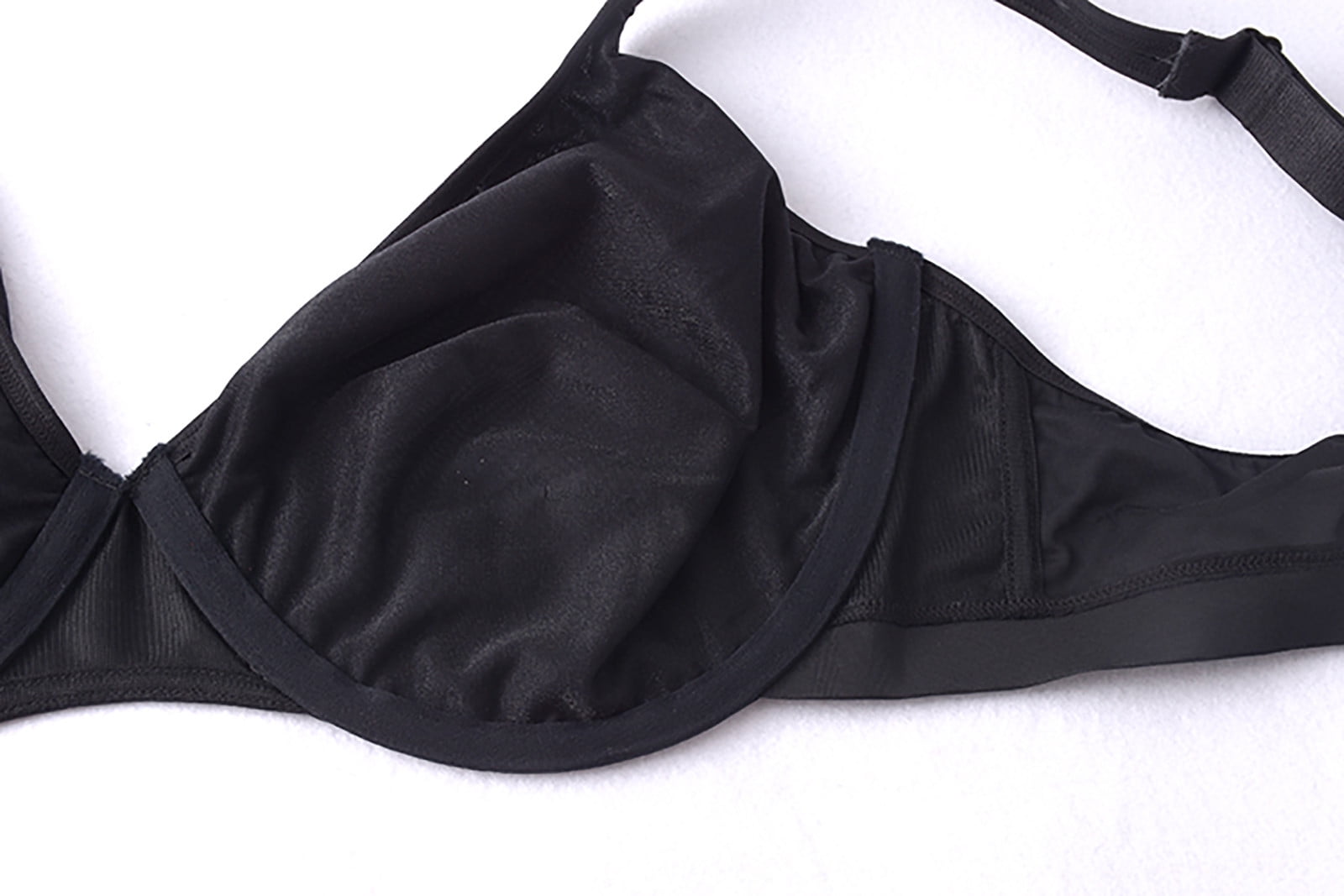 Plain black bra