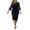 Navy, variant on LYXSSBYX Plus Size Dresses for Women on 5 X Fashion Women Summer Casual Short Sleeve Off The Shoulder Solid Color Dress