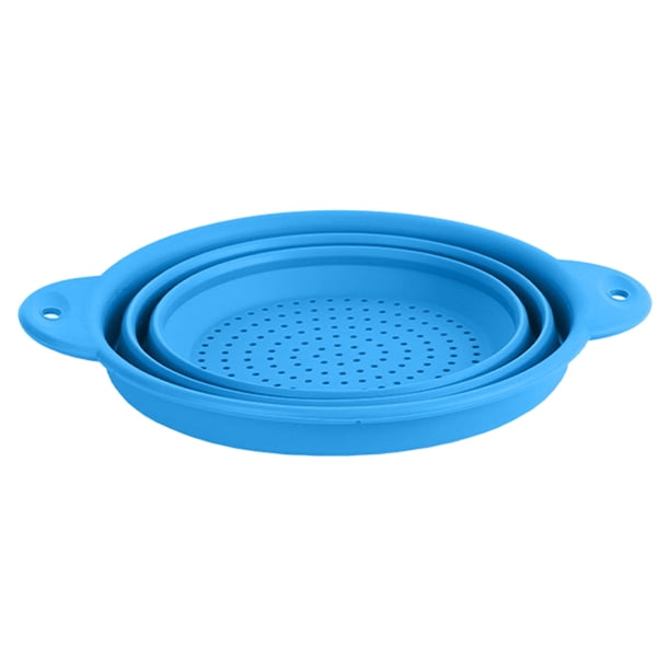 Herramienta plegable de cesta de drenaje de silicona para lavabo de limpieza de frutas y verduras (azul cielo S) Ndcxsfigh Libre de BPA