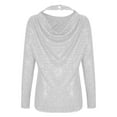 thumbnail image 5 of Sequin Tops for Women Fall Dressy Tie Backless Glitter Slim Fit Ruched Crewneck Pullover Tunics for Evening Wedding Party, 5 of 6