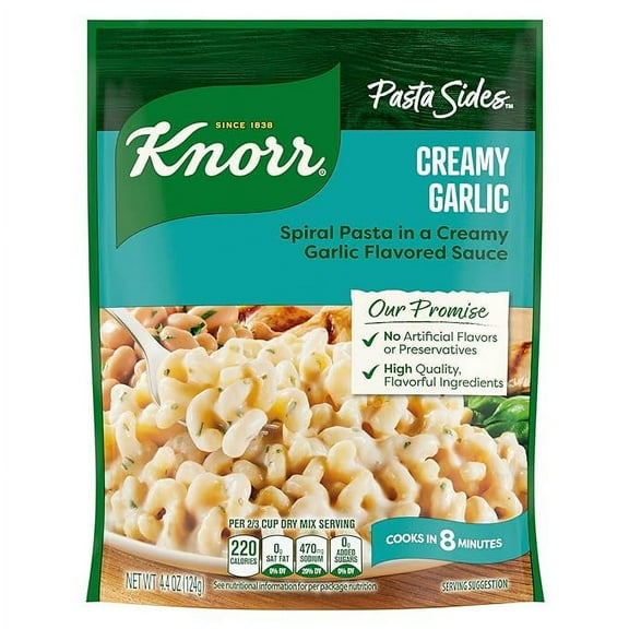 Knorr Pasta Sides Creamy Garlic, 4.4 oz (Pack of 4).