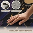 thumbnail image 6 of ODIKA 8'x10' Washable Area Rug Non-Shedding, Easy Care, Dark Purple Gold Celestial Design Mystical Moon and Starry Night Motif for King Size Bedroom Under Bed, Master Suite, 6 of 7