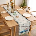 thumbnail image 3 of Easter Table Runner - 72 Inch Long, Kitchen Dining Table Runner Dresser Scarves, Spring Farmhouse Truck Rabbit Eggs Floral Plaid Farmhouse Decor for Coffee Tables Wedding Party Banquet, 3 of 8