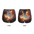 thumbnail image 3 of Daiia Red And Gray Flame Fox Pattern Women's 2 in 1 Running Shorts - Lightweight Athletic Workout Gym Yoga Shorts Liner with Phone Pockets-Large, 3 of 7