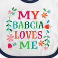 thumbnail image 4 of Inktastic My Babcia Loves Me Girls Baby Bib, 4 of 4