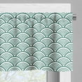 thumbnail image 5 of Ambesonne Teal Valance & Curtain, Seigaiha Scales, 55"x36", Jade Green White, 5 of 6