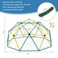 thumbnail image 2 of Gymax 10 FT Climbing Dome with Swing Outdoor Kids Play Jungle Gym, 2 of 10