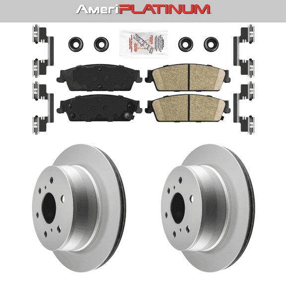 Rear Ceramic Brake Pad & Coated Rotors FOR 07-2014 CADILLAC ESCALADE - ESV - EXT