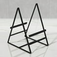 SUNFICON 2 Pack Large Triangle Plate Holders Organizers Upright Dish Drying Racks Metal