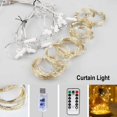 thumbnail image 2 of Luces de cortina, Luces de hadas para ventanas 300 LED 3m 3m, 8 modos de iluminación, Ambiente para decoración Navidad, Boda, Cumpleaños, Balcón, Patio, Dormitorio [Clase de eficiencia en esquí esquí Gafas de esquí, 2 of 5