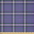 thumbnail image 2 of Ambesonne Violet Fabric by the Yard Microfiber, Violescent Tartan Pattern, 10 Yards, Pale Purple and Lavender, 2 of 2