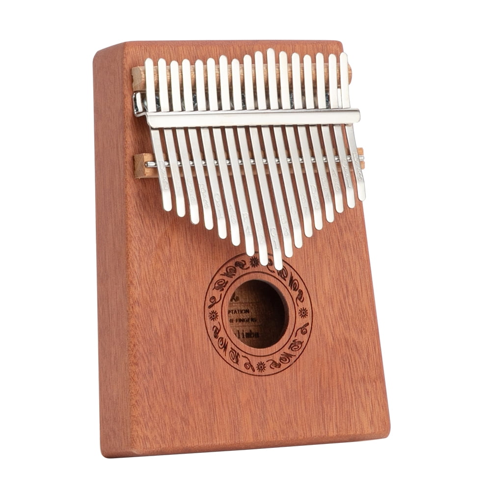 Kepooman 17 Keys Thumb Piano with Premium Mahogany Wood - Waterproof Protective Hardcase - Portable Finger Piano with FREE Application for beginners and Pro - Perfect Gift for Kids and Adults, Brown