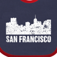 thumbnail image 4 of Inktastic San Francisco Skyline with Grunge Boys or Girls Baby Bib, 4 of 4