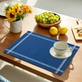 thumbnail image 5 of Placemats Set of 6, Solid Color Place Mats Navy Blue Tablemats Washable Placemat Table Decoration for Kitchen Table Dinner Party Home Decor Indoor Outdoor 13x19 Inch, 5 of 9