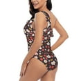 thumbnail image 4 of Haiem To The Best Mom Women's One Piece Swimsuits Tummy Control One Shoulder Bathing Suits Ruffle Swimwear-Medium, 4 of 8