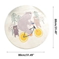 thumbnail image 3 of 36-Inch Round Non-Slip Animal Print Rug for Living Room, Bedroom, Nursery Coffee Table Mat Soft Faux Fur Floor Decor, 3 of 5