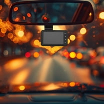 HOMOBABE 1Set Mirror Dashcam for Drivers with Emergency Lock 8.50X5.00X1.50Cm Black Plastic