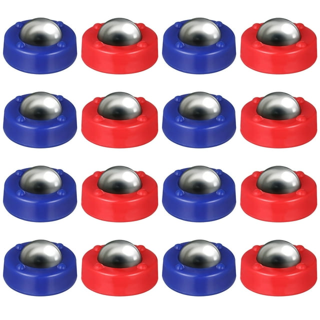 IFANLANDOR 8 Rondelles de Shuffleboard Bleues + 8 Rouges pour Enfants Activités d'Intérieur sur Table Style Standard