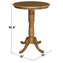 30" Round Top Pedestal Table - 40.9"H