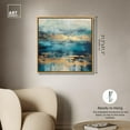 thumbnail image 5 of Mermaid Lagoon Canvas Colorful Abstract Wall Art by Art Remedy, Gold Frame, 30" x 30", 5 of 7