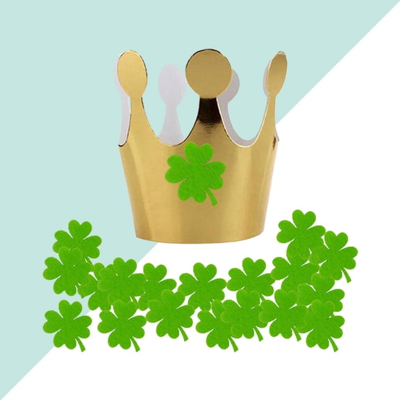 FOMIYES Patricks Day Shamrock Hat Green For Kids Patricks Day Party 20Pcs 3 X 1.5In