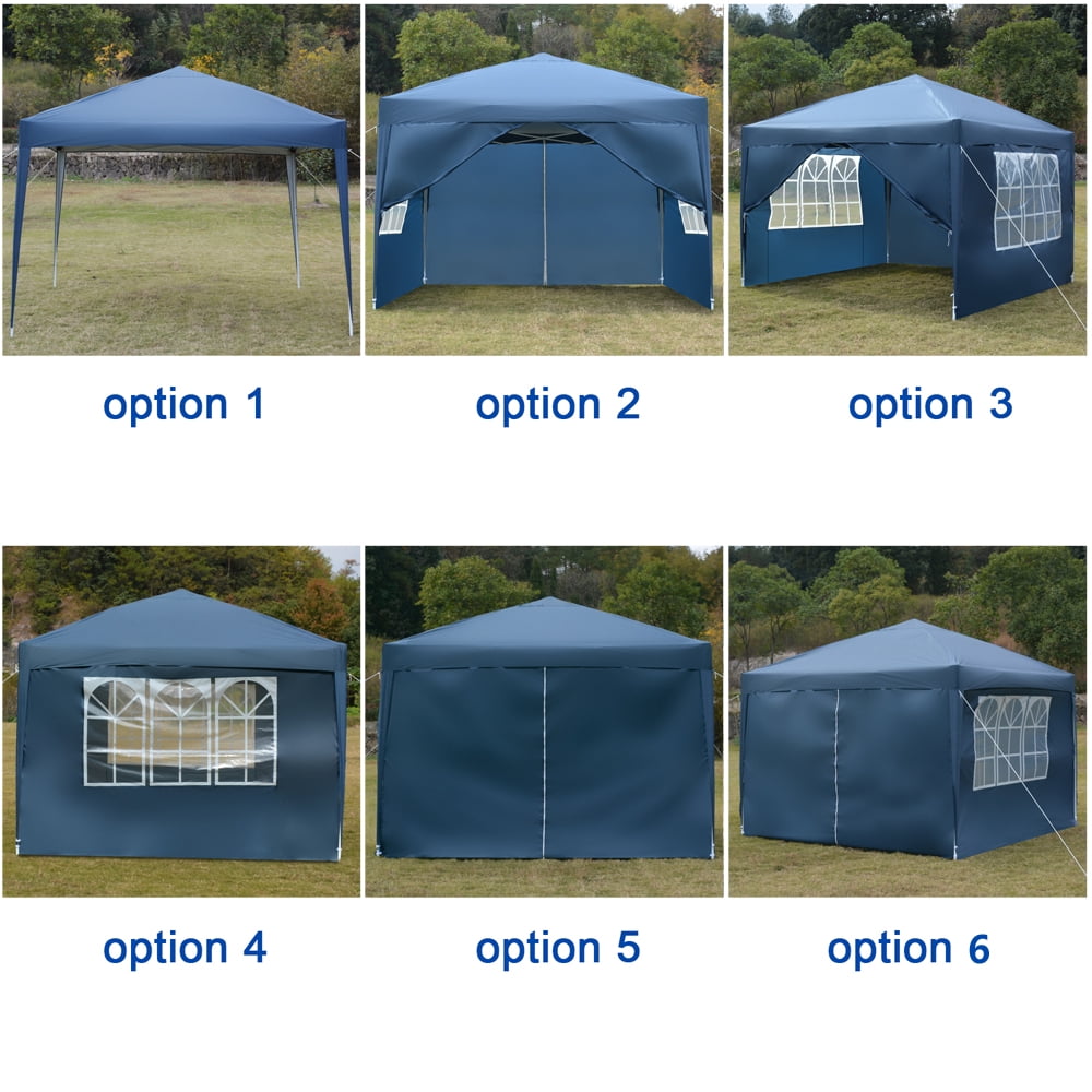 Kadyn Outdoor Canopy Tent, 10' x 10' Practical Waterproof Right-angle Folding Tent with 2 doors and 2 windows, Wedding Party Tent for Outside, Blue Kadyn Outdoor Canopy Tent, 10' x 10' Practical Waterproof Right-angle Folding Tent with 2 doors and 2 windows, Wedding Party Tent for Outside, Blue