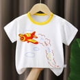 thumbnail image 2 of Hessimy Boys Shirt - Soft Woven Hawaiian Beach Shirt - Short Sleeve Casual Collared Shirts for Boys(Yellow,12-24 Months), 2 of 8