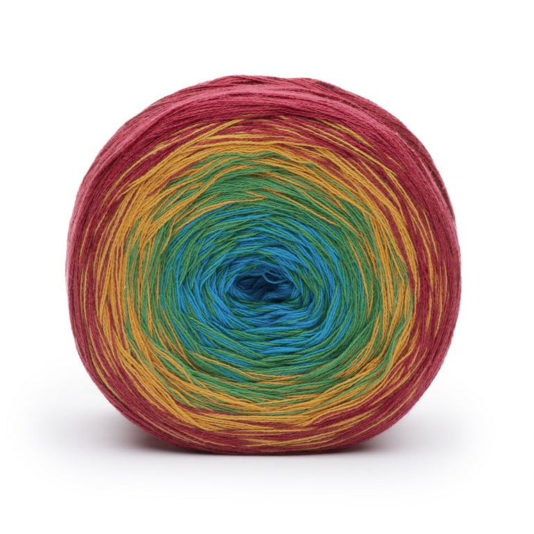 Red Heart It's A Wrap Rainbow Yarn, Fiesta, 5.29oz(150g), Fine,  Acrylic/Cotton 