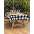 thumbnail image 3 of Outdoor Tablecloth with Umbrella Hole for Patio/Picnic/Party/Camping, Summer Lemon Waterproof Table Cloth Rectangle Table Cover Washable, Farmhouse Yellow Fruit Plaid Wooden Grain (60"x 120"), 3 of 8