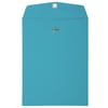 JAM 9" x 12" Colored Envelopes with Clasp Closure, Blue, 50 Per Pack