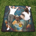 thumbnail image 5 of Wobogo Extra Large Camping Blanket 78×78in Waterproof Foldable Picnic Mat for Beach Grass Lawn Park Accessories White Headed Sea Eagle, 5 of 6