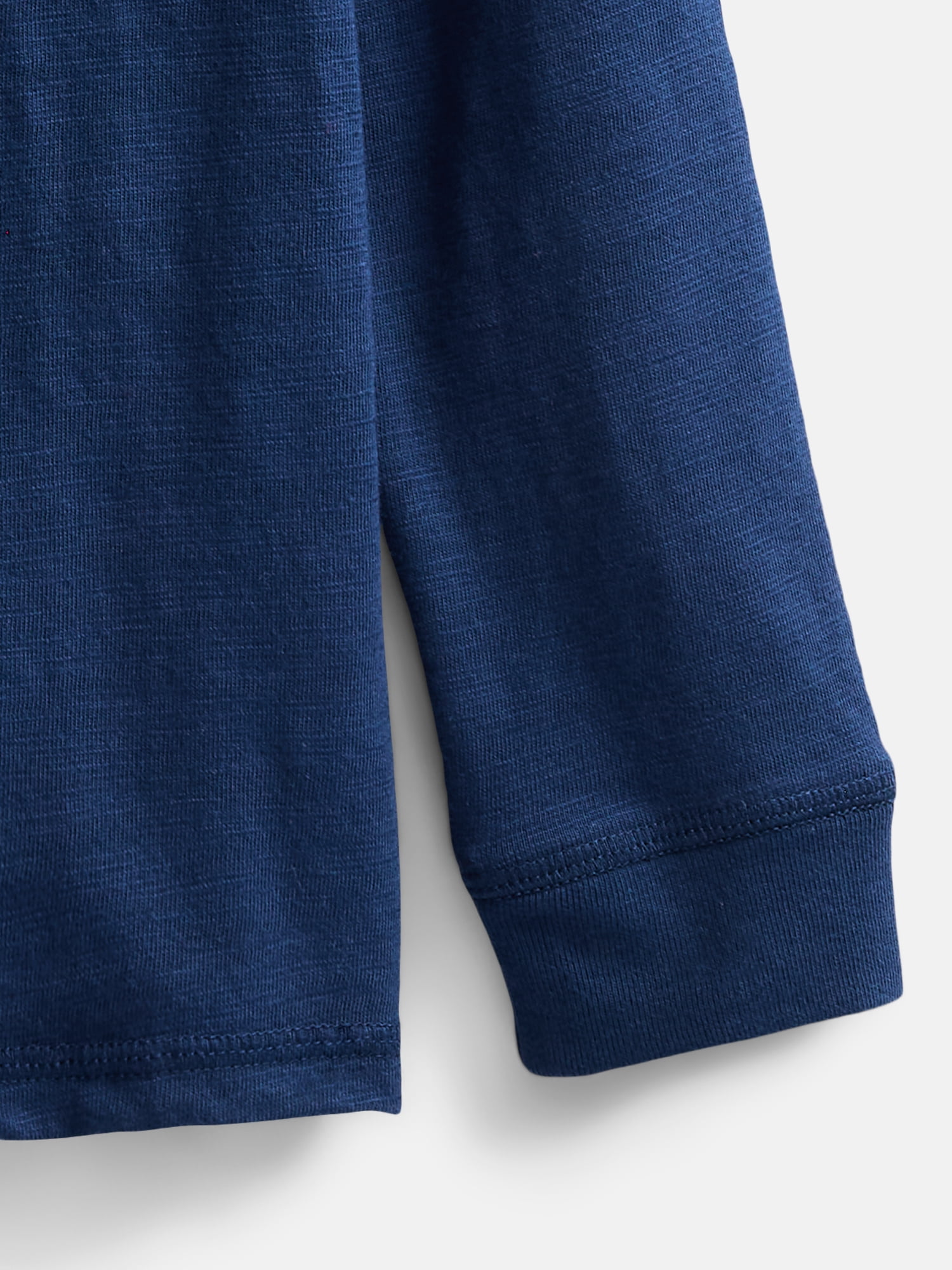 Wonder Nation Toddler Boys Cotton Henley Tee with Long Sleeves, Sizes 18M-5T