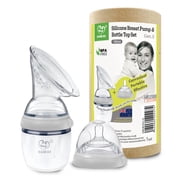 Silicone Breast Pump and Bottle Top Set, Gen 3 (Grey) - 160mL