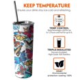 thumbnail image 6 of 20oz Butterfly Blue Pink Wing Pattern Skinny Tumblers Stainless Steel Tumbler with Lid and Straw,Vacuum Insulated Double Wall Travel Tumbler Cups with Cleaning Brush for Coffee,Tea, 6 of 6