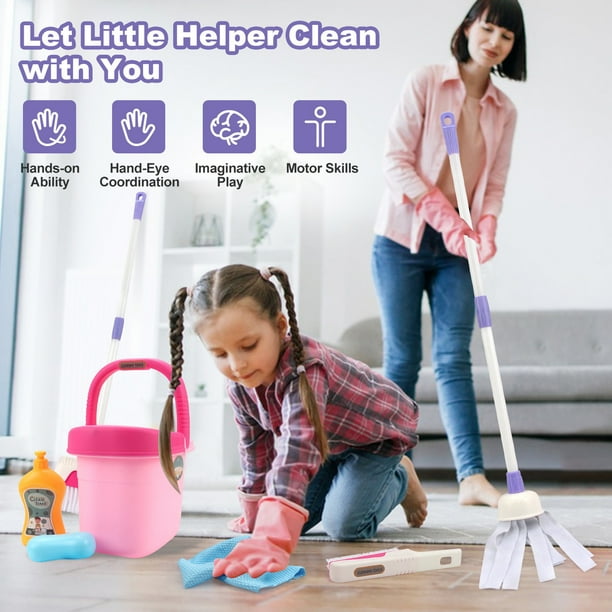 TopLLC Jouets Éducatifs pour Tout-Petits Ensemble de Jouets de Nettoyage et d'Assainissement pour Enfants Produits de Nettoyage Simulation Jouets Interactifs pour Enfants de 3 Ans et Plus