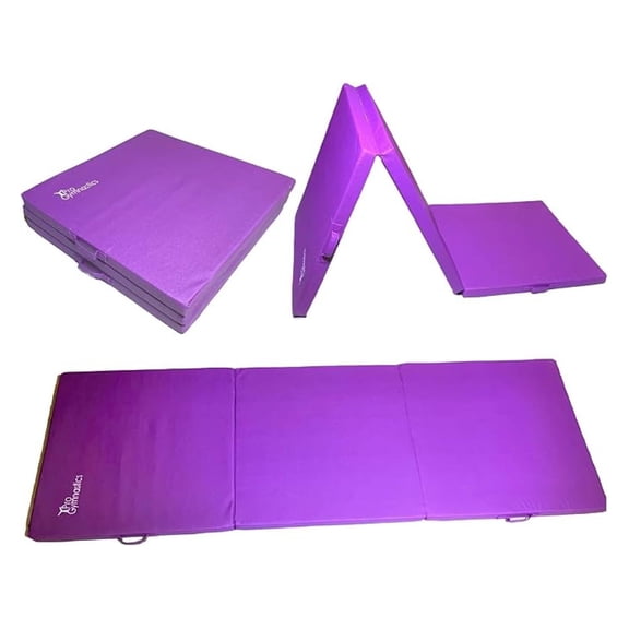 Tri Fold Folding 6'x2' 2" Thick, 2 Carrying Handles for Workouts, Gymnastics, MMA Martial Arts, Yoga, Aerobics, Stretching Home Gym Protective Flooring Mat ()