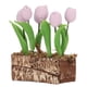 thumbnail image 2 of Adorno de flores de tulipanes artificiales 1:12 casa de muñecas decoración de jardín modelo simulado accesorio en miniatura rosa, 2 of 14