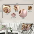thumbnail image 4 of Designart "Smooth Liquid Gold In Soft Shades Of Gold And Taupe VI" Abstract Liquid Ink Metal Wall Art Set of 5 Piece, 4 of 5