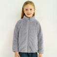 thumbnail image 3 of Mepaouo Girls Zip Up Fleece Jacket Fall Winter Sherpa Sweatshirts Warm Outwear Crop Coat with Pockets, 3 of 5