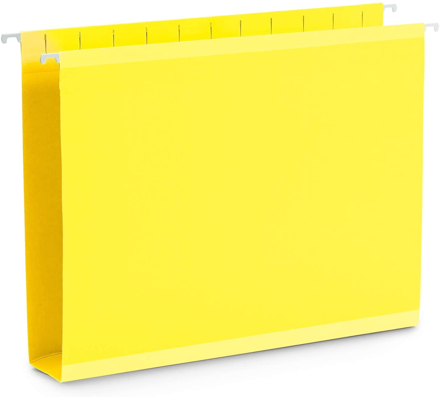 25 Extra Capacity Hanging File Folders Letter Size 2 Inch Expansion, Expanding Hanging File Folders, Wide, Expandable, Reinforced 12pt Paper, Assorted Colors