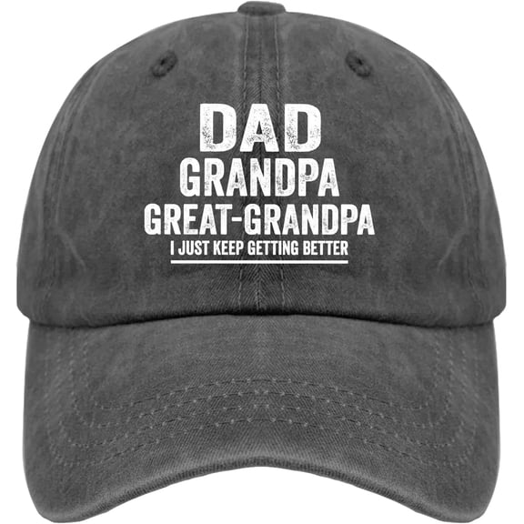 Dad Grandpa Great Caps Custom Baseball Cap Pigment Black Golf Hat Gifts for Her Workout Cap