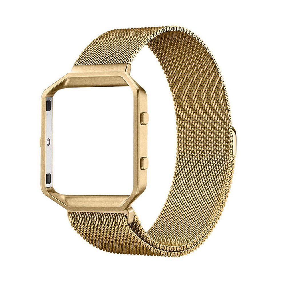 42mm large Fitbit Blaze metal band Rose Gold adjustable magnetic closure 