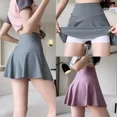 thumbnail image 4 of Falda pantalón de yoga sexy de cintura alta con corte en A de tiburón gris para verano, nueva falda de seguridad antiexposición para mujer, 4 of 5
