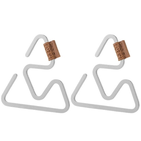

2Pcs Stainless Steel Clips Camping Hangers Heavy Duty Hooks Outdoor Supply