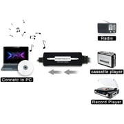 DIGITNOW USB Audio Capture Card Grabber for Vinyl Cassette Tapes to MP3 Converter, Support Mac & Windows 10/8.1/8 / 7 / Vista/XP