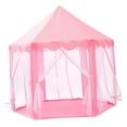 thumbnail image 2 of Tienda de juegos con castillo de princesa, fácil de instalar, tienda plegable portátil para niños, hexagonal de juguete para fiesta en Rosa, 2 of 8
