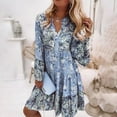 thumbnail image 5 of 2024 Spring and Summer New Women's Printing Splicing Skirt Layered Mini Dress Fashion, 5 of 7