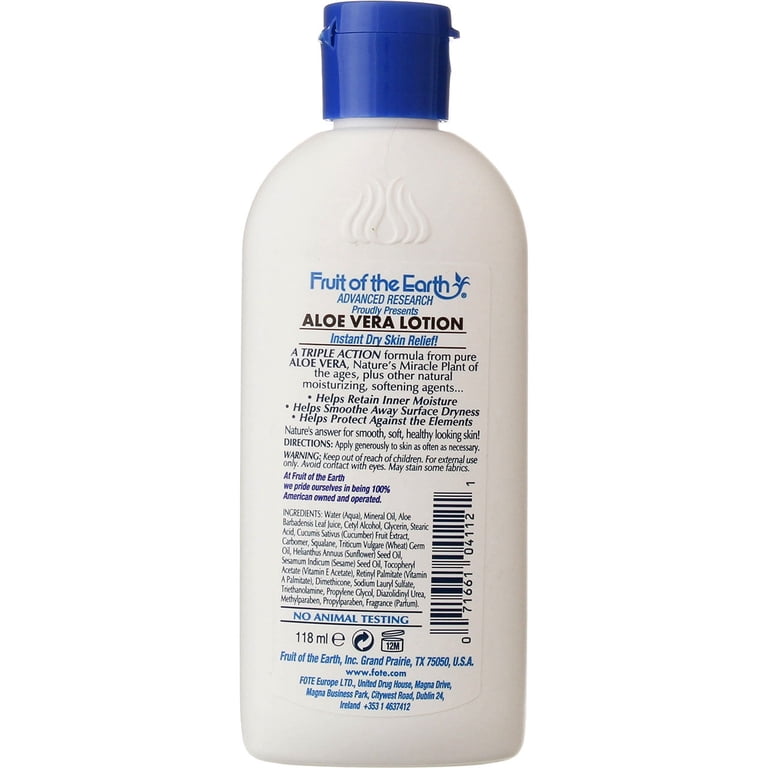 Fruit of the Earth Aloe Vera Moisturizing Lotion, Soothing Aloe