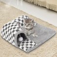 thumbnail image 1 of Cooling Kitten Tunnel Bed Mat, Perfect Kitten Gift Toy, 3D Memory Foam Cat Tunnel Cooling Mat, Detachable & Machine Washable, Non-Slip Bottom, Silver S, 1 of 5